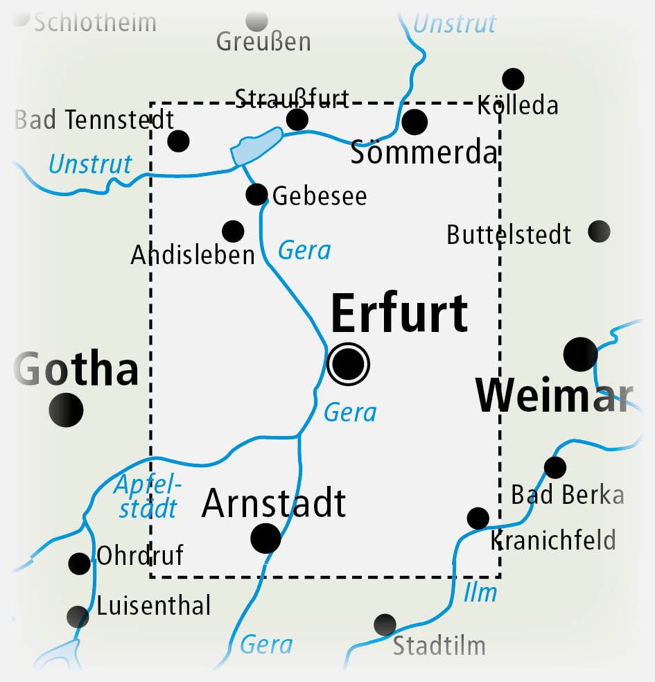 Erfurt und Umgebung  1:50000 - Freytag & Berndt