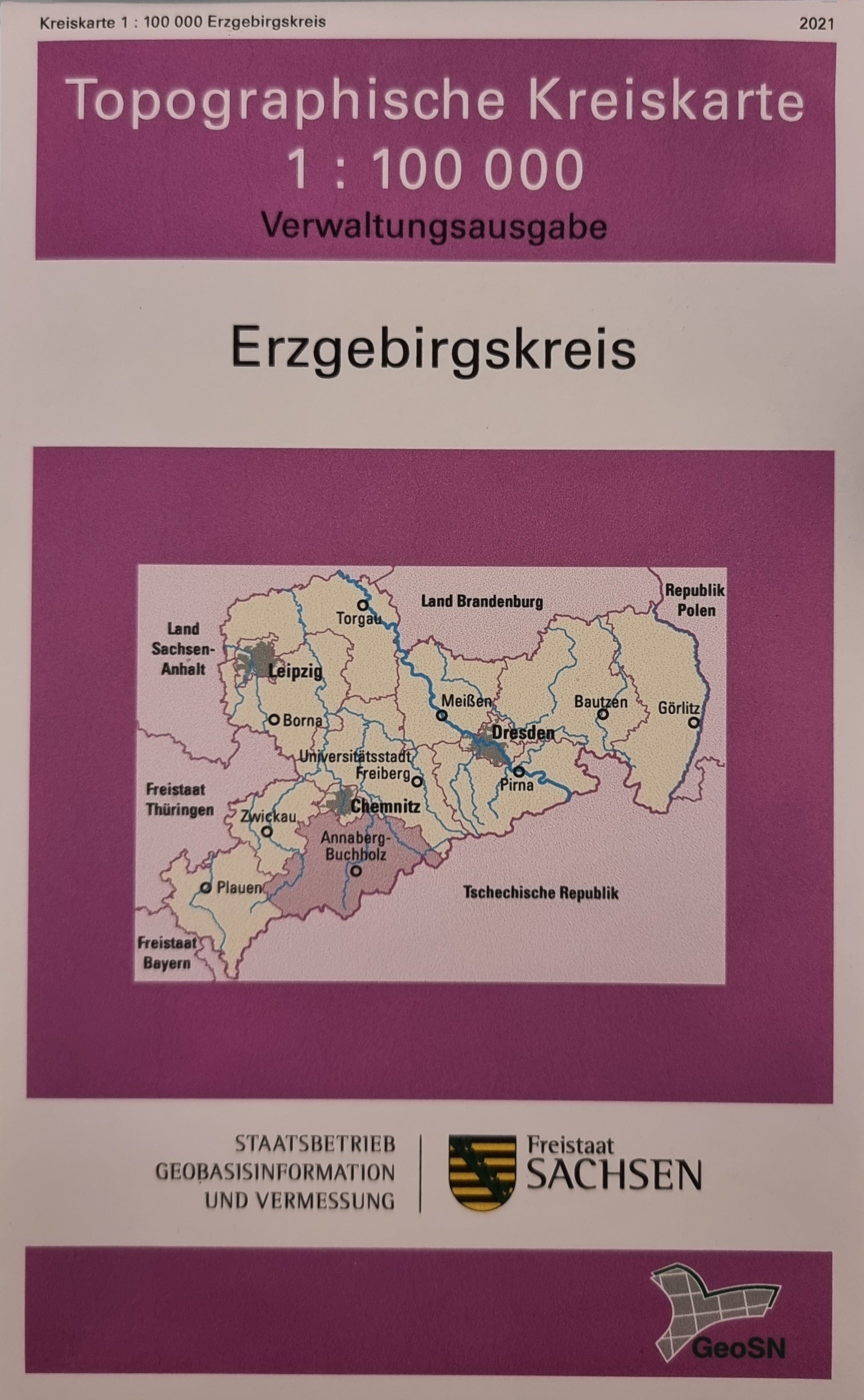 Kreiskarten Sachsen 1 : 100 000