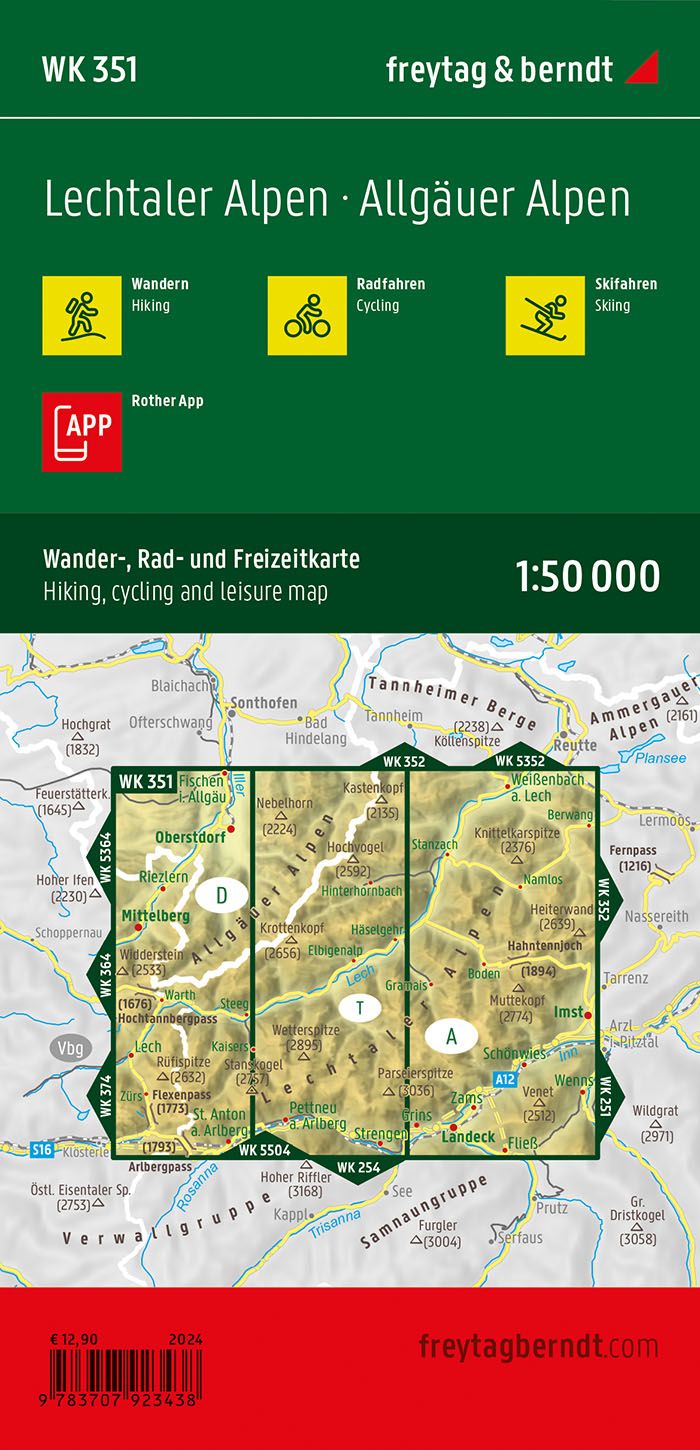 WK 351 Lechtaler Alpen - Allgäuer Alpen - 1:50.000