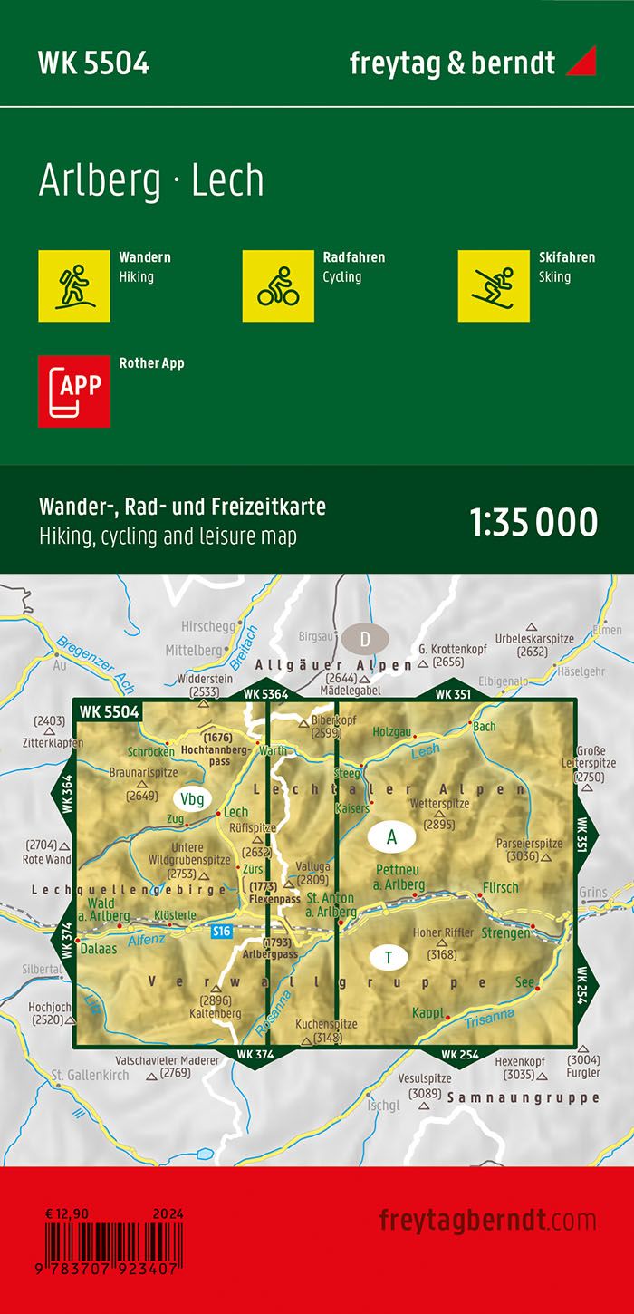 WK 5504 Arlberg / Lech - 1:35.000