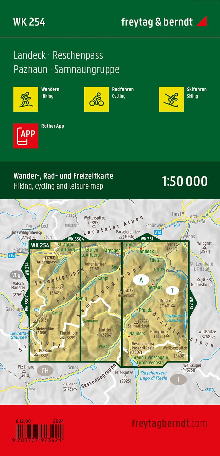 WK 254  Landeck - Reschenpass 1:50.000