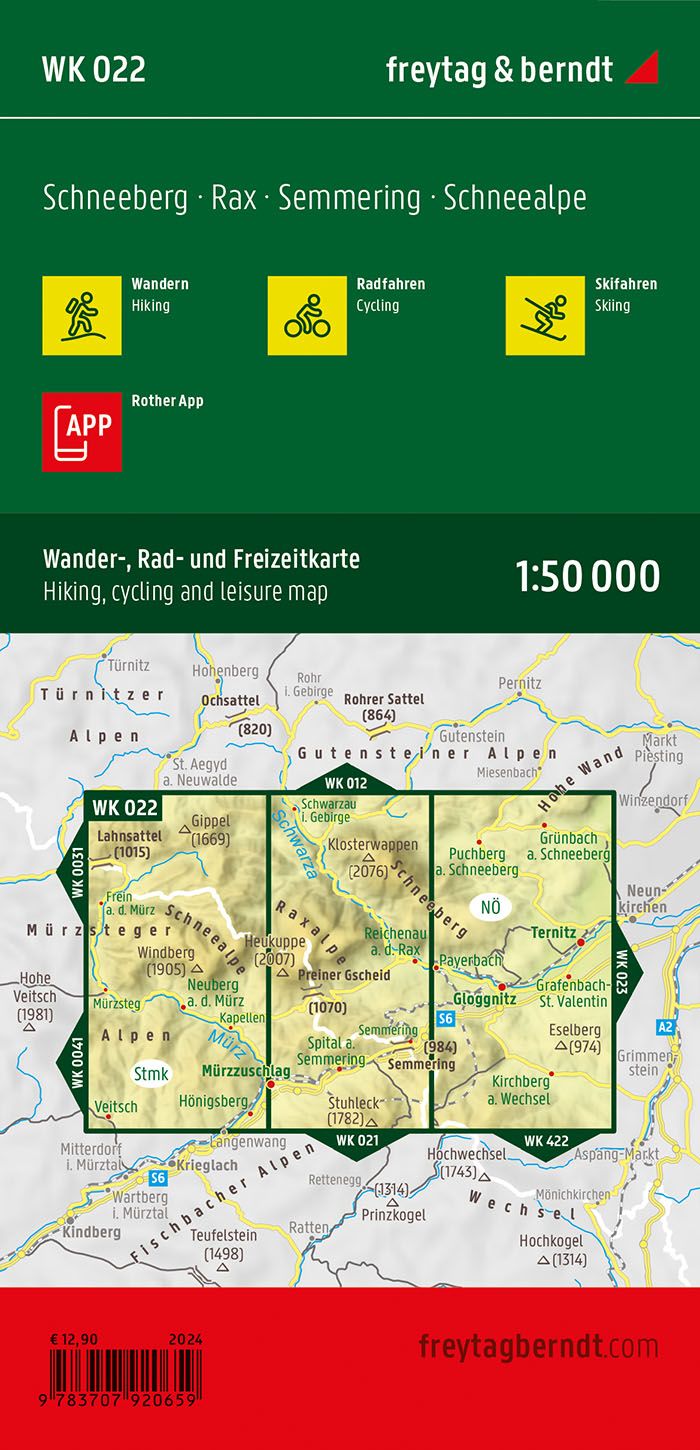 WK 022 Schneeberg - Rax 1:50.000