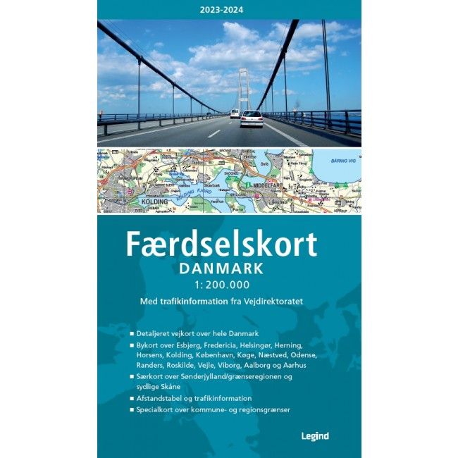 Dänemark Faerdselskort 1:200.000 Straßenatlas