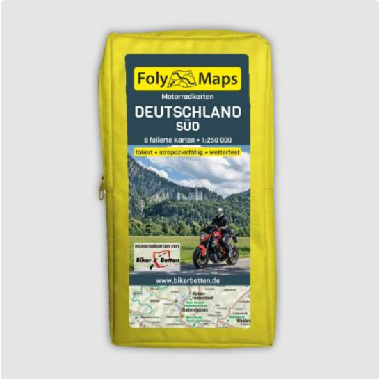 Deutschland Süd 1:250.000 - Motorradkarten Set FolyMaps