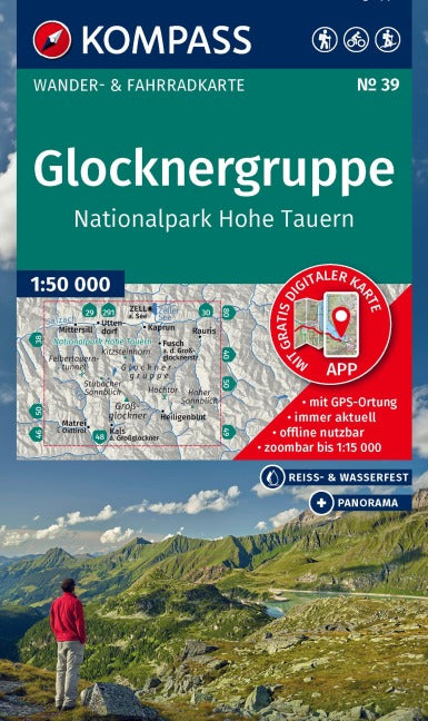 39 Glocknergruppe - Nationalpark Hohe Tauern - Kompass Wanderkarte