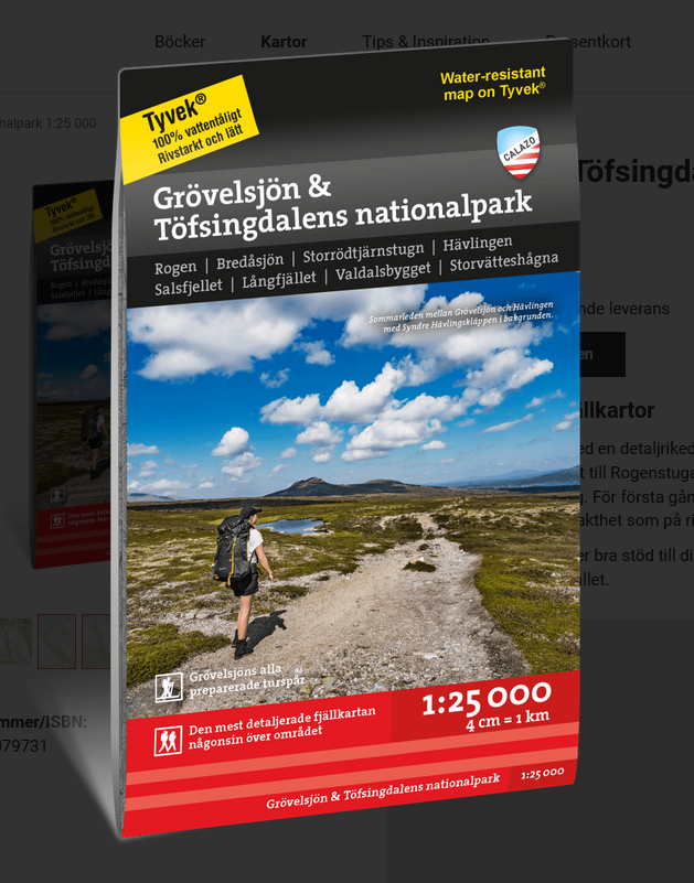 Grövelsjön & Töfsingdalens nationalpark 1:25 000
