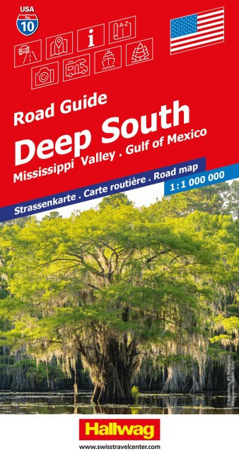 Deep South-10 USA Road Guide 1.000.000 - Hallwag