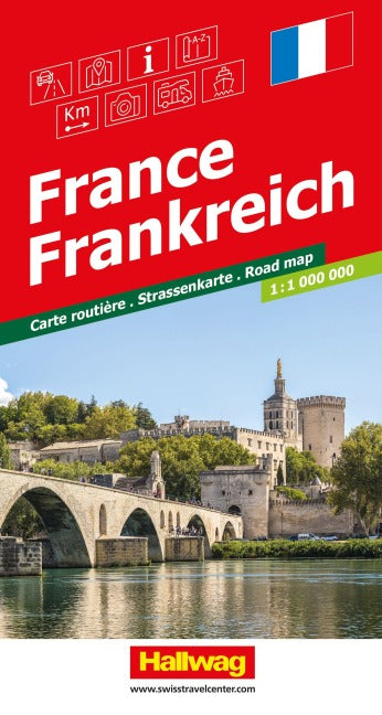 Frankreich Straßenkarte 1:1.000.000 - Hallwag
