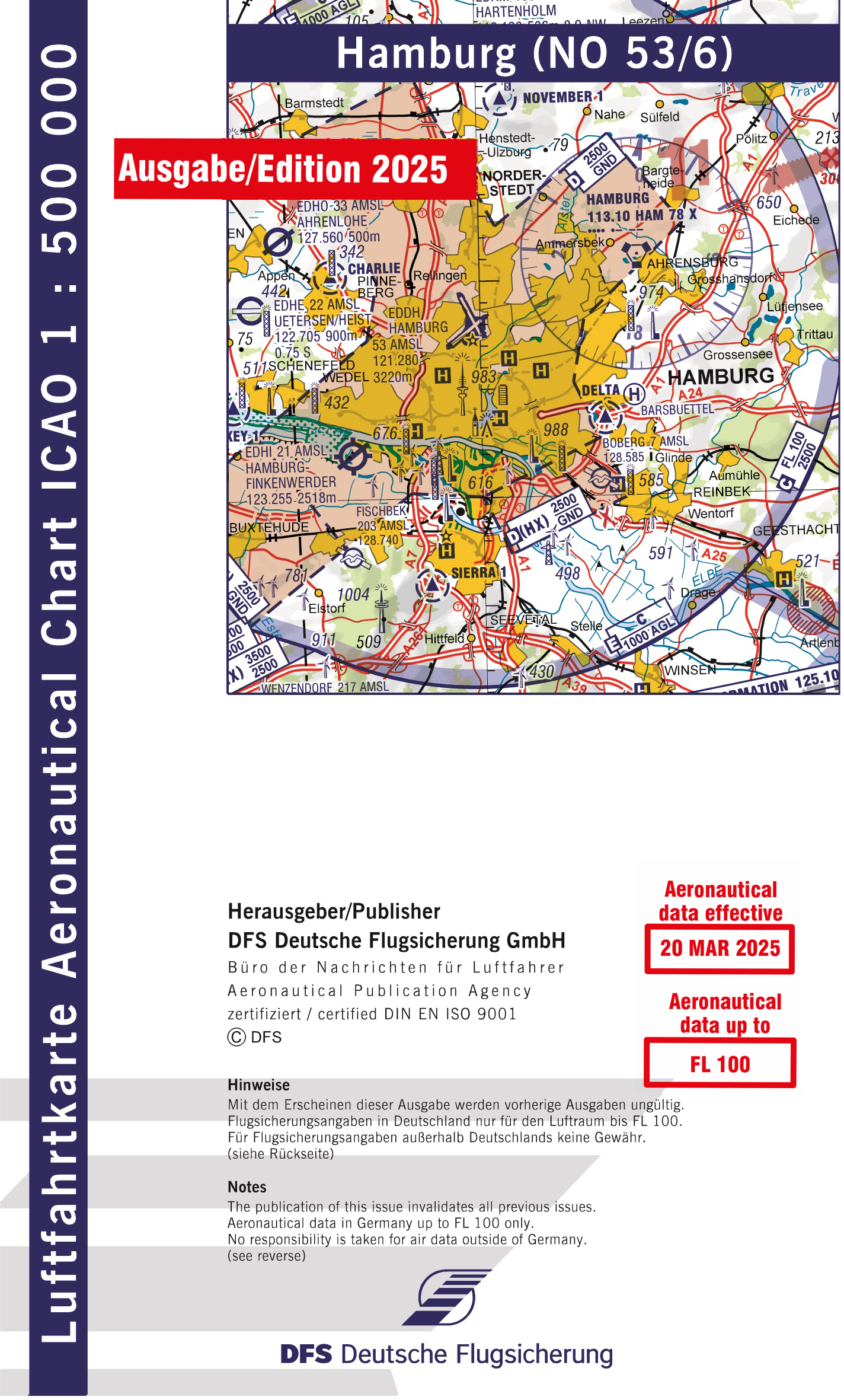 ICAO-Karte Hamburg 2025 (NO 53/6)