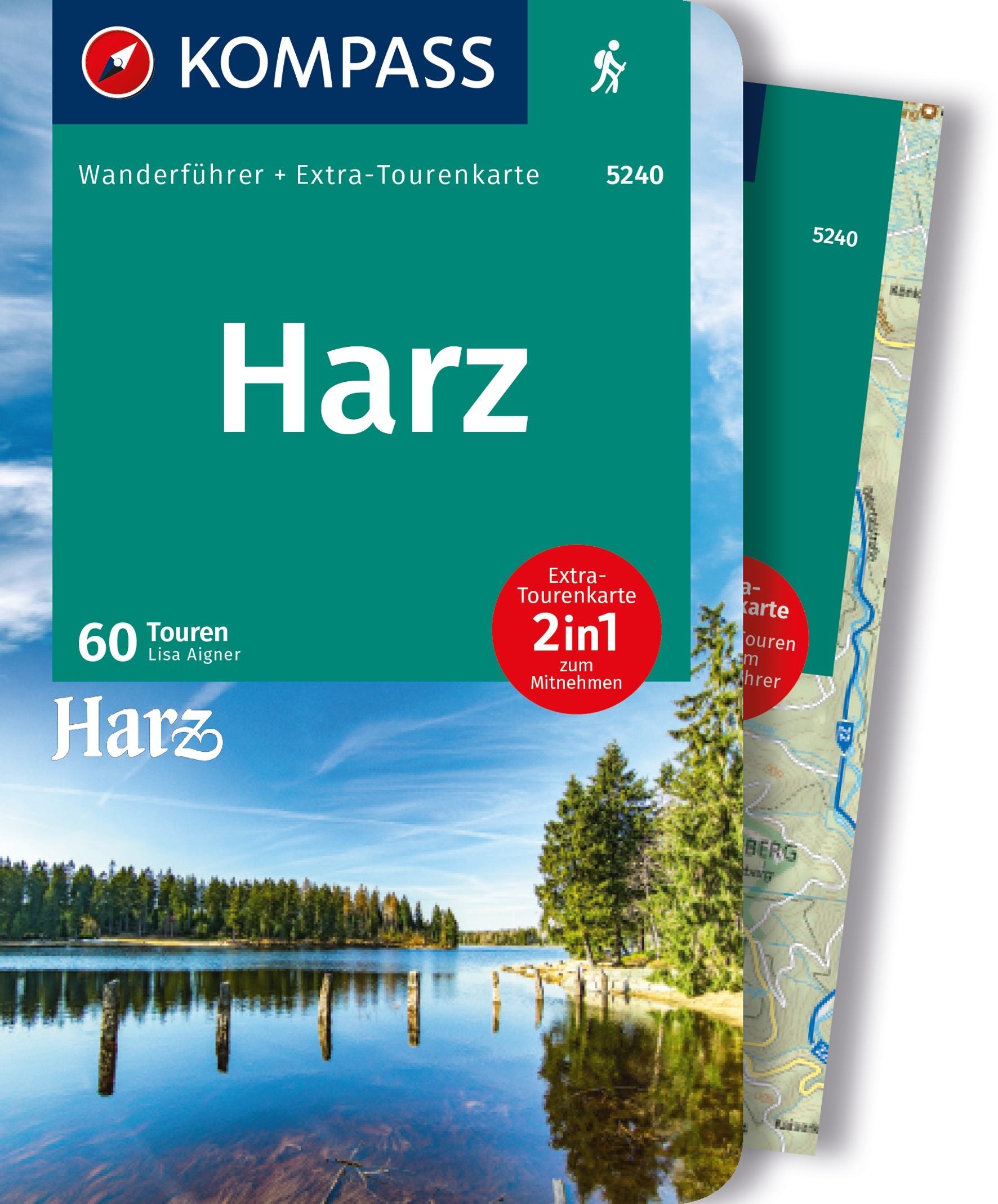 Harz Kompass Wanderführer mit Extra-Tourenkarte - 1:50.000