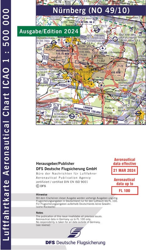ICAO-Karte Nürnberg 2024 (NO 49/10)