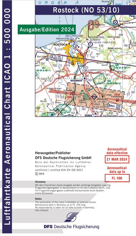 ICAO-Karte Rostock 2024 (NO 53/10)
