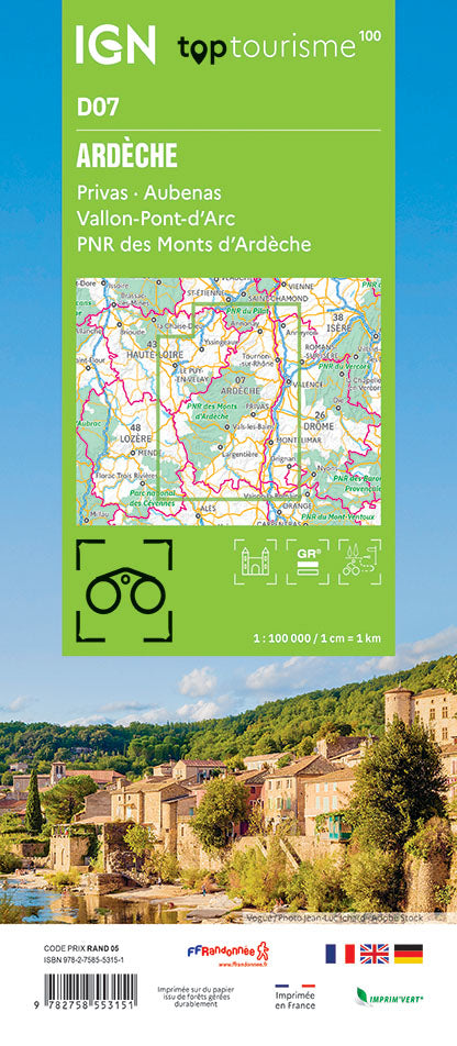 Frankreich 1:100.000 - Fahrradkarten - Topographische Karten der Departements