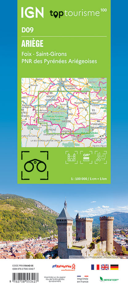 Frankreich 1:100.000 - Fahrradkarten - Topographische Karten der Departements