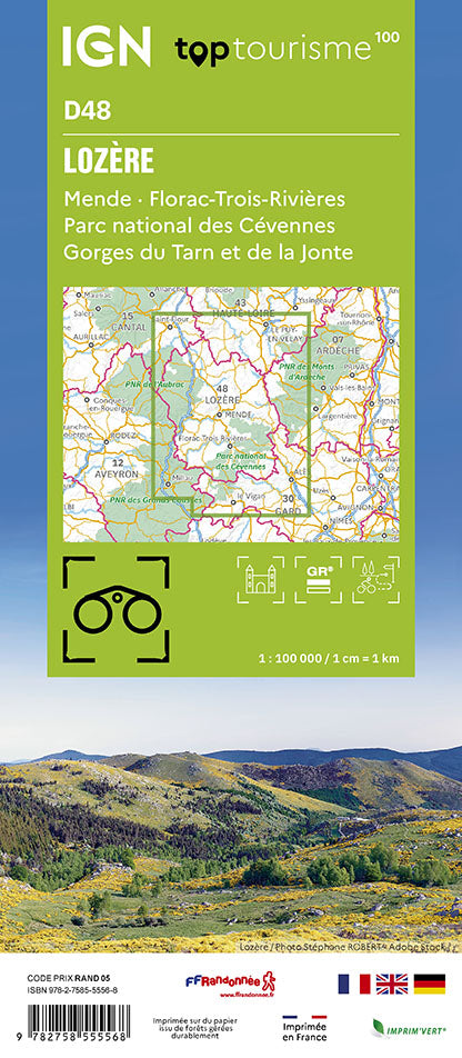 Frankreich 1:100.000 - Fahrradkarten - Topographische Karten der Departements