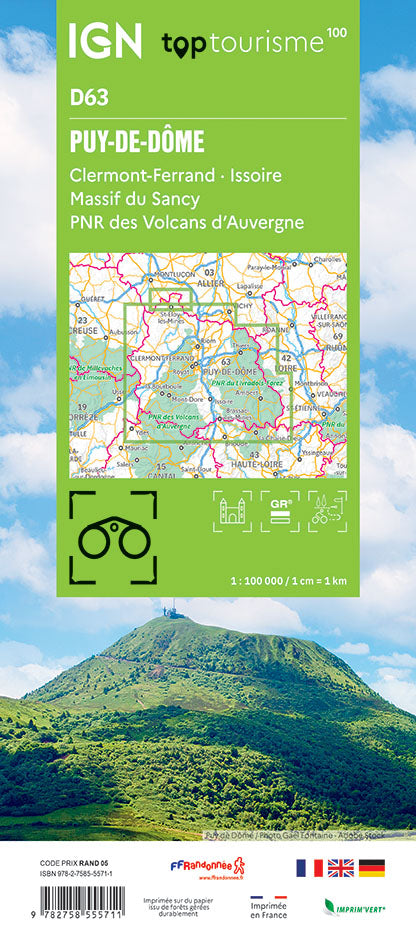 Frankreich 1:100.000 - Fahrradkarten - Topographische Karten der Departements