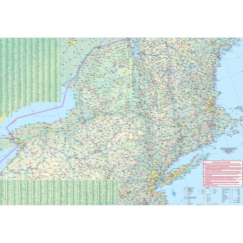 Manhattan and USA East Coast - 1:12,000 / 1:800.000