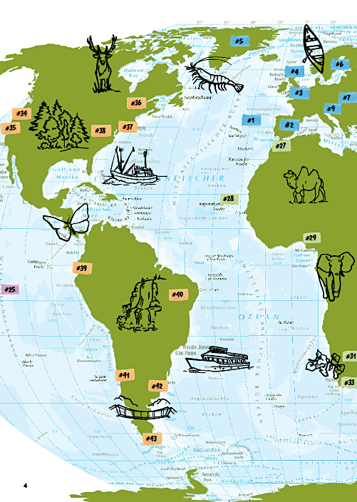 Landkarten-Rätselreise um die Welt