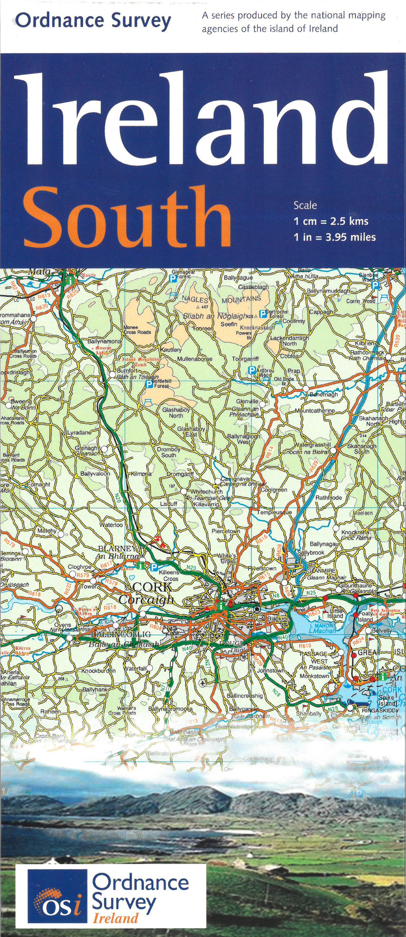 Irland Süd 1:250.000 - Straßenkarte Ordnance Survey