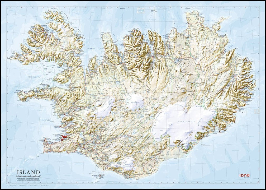 Island 1:500.000 - Straßenkarte