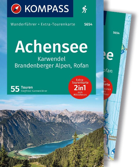 5654 Achensee, Karwendel, Brandenberger Alpen, Rofan mit 50 Touren - KOMPASS Wanderführer