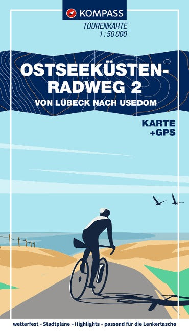 Ostseeküstenradweg 2 - von Lübeck bis Usedom 1:50.000