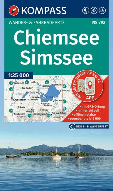 792 Chiemsee-Simssee - Kompass Wanderkarte