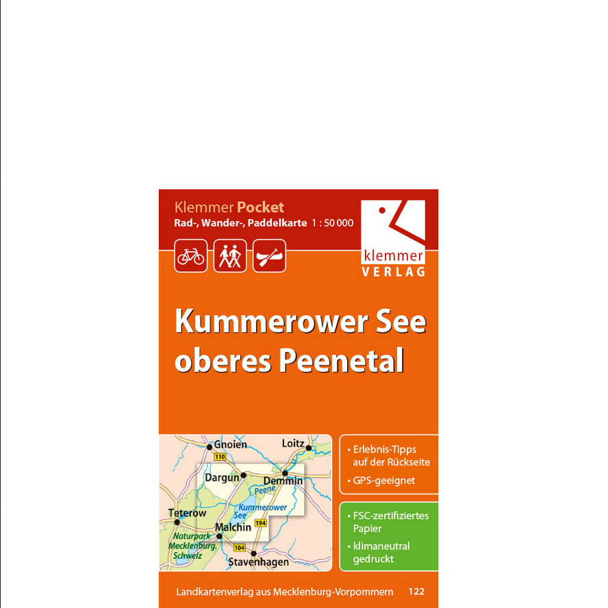 Kummerower See – oberes Peenetal - 1:50.000