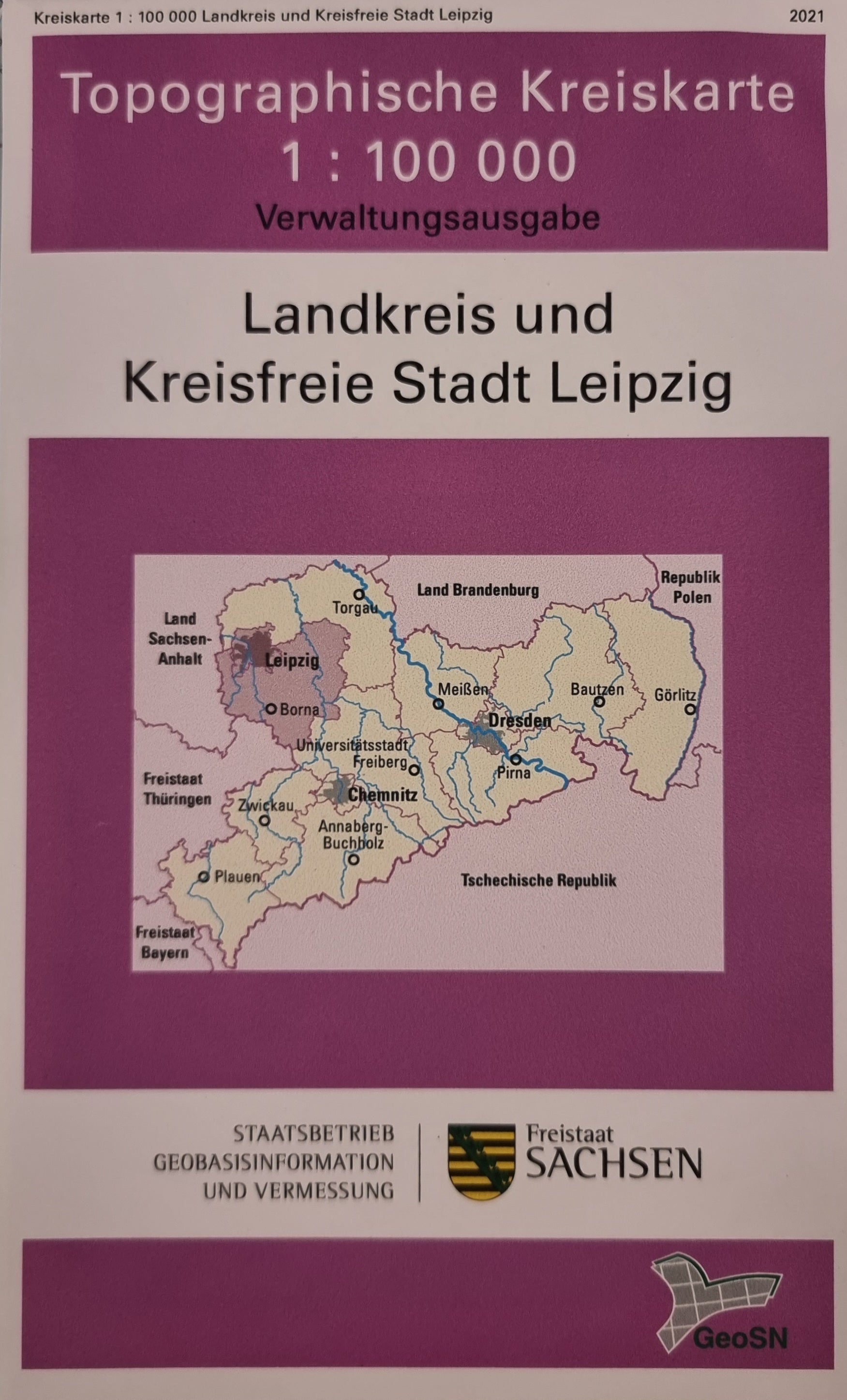 Kreiskarten Sachsen 1 : 100 000