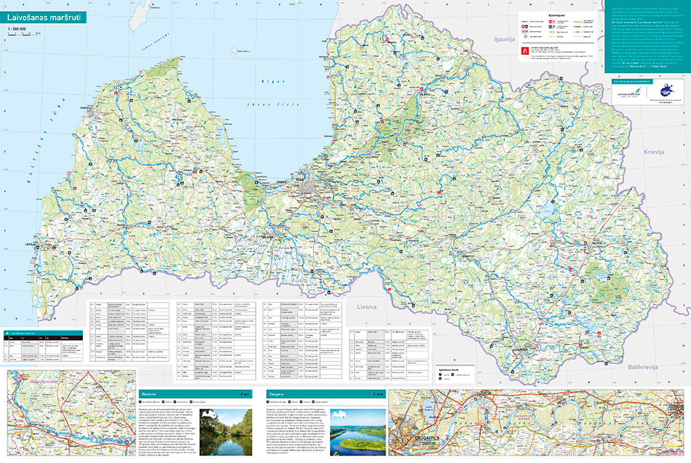 Lettland Wasserwanderkarte 1:500.000