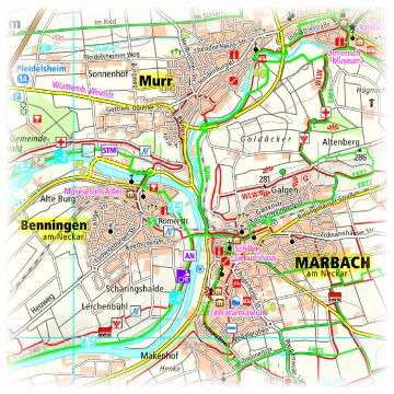 Landkreis Ludwigsburg, Bietigheim-Bissingen, Marbach - Vaihingen 1:50000 -  Freytag & Berndt