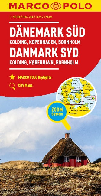 Dänemark Süd Kolding / Kobenhagen / Esbjerg / Bornholm 1:200.000 - Marco Polo