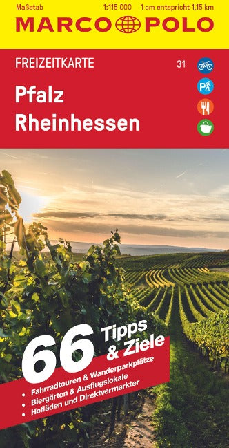 Pfalz Rheinhessen 1:115.000 - Marco Polo Freizeitkarte