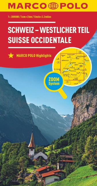 Schweiz Westlicher Teil 1:200.000 - Marco Polo
