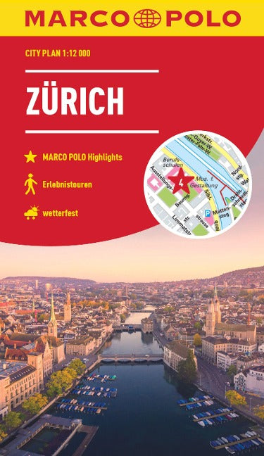 Zürich 1:12.000 - Marco Polo Stadtplan
