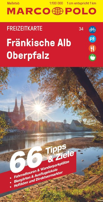 Fränkische Alb, Oberpfalz 1:100.000 - Marco Polo Freizeitkarte