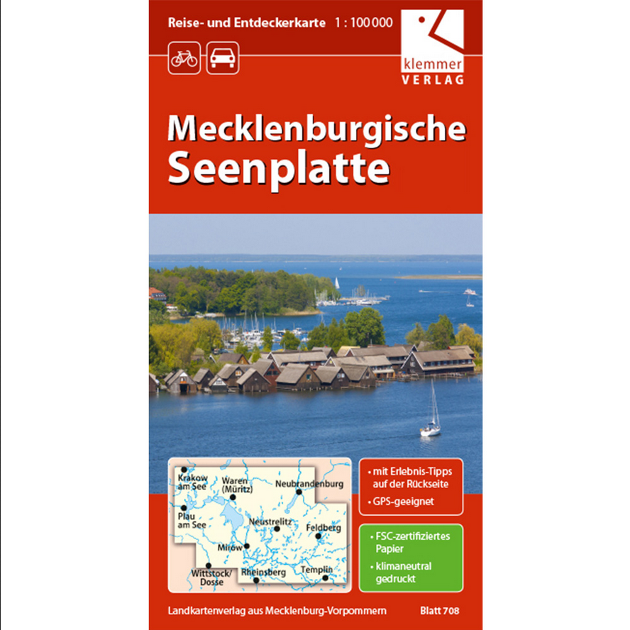 Mecklenburgische Seenplatte - 1:100.000