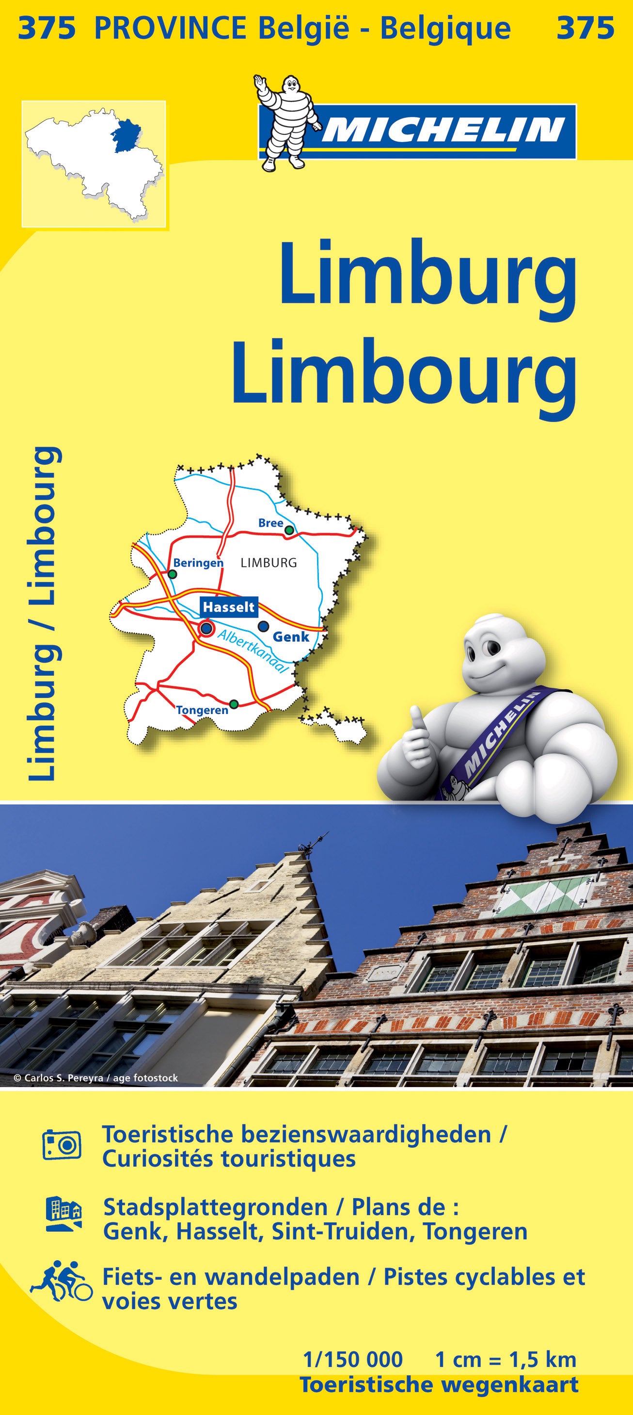 Michelin Provinzkarten Belgien 1:150.000