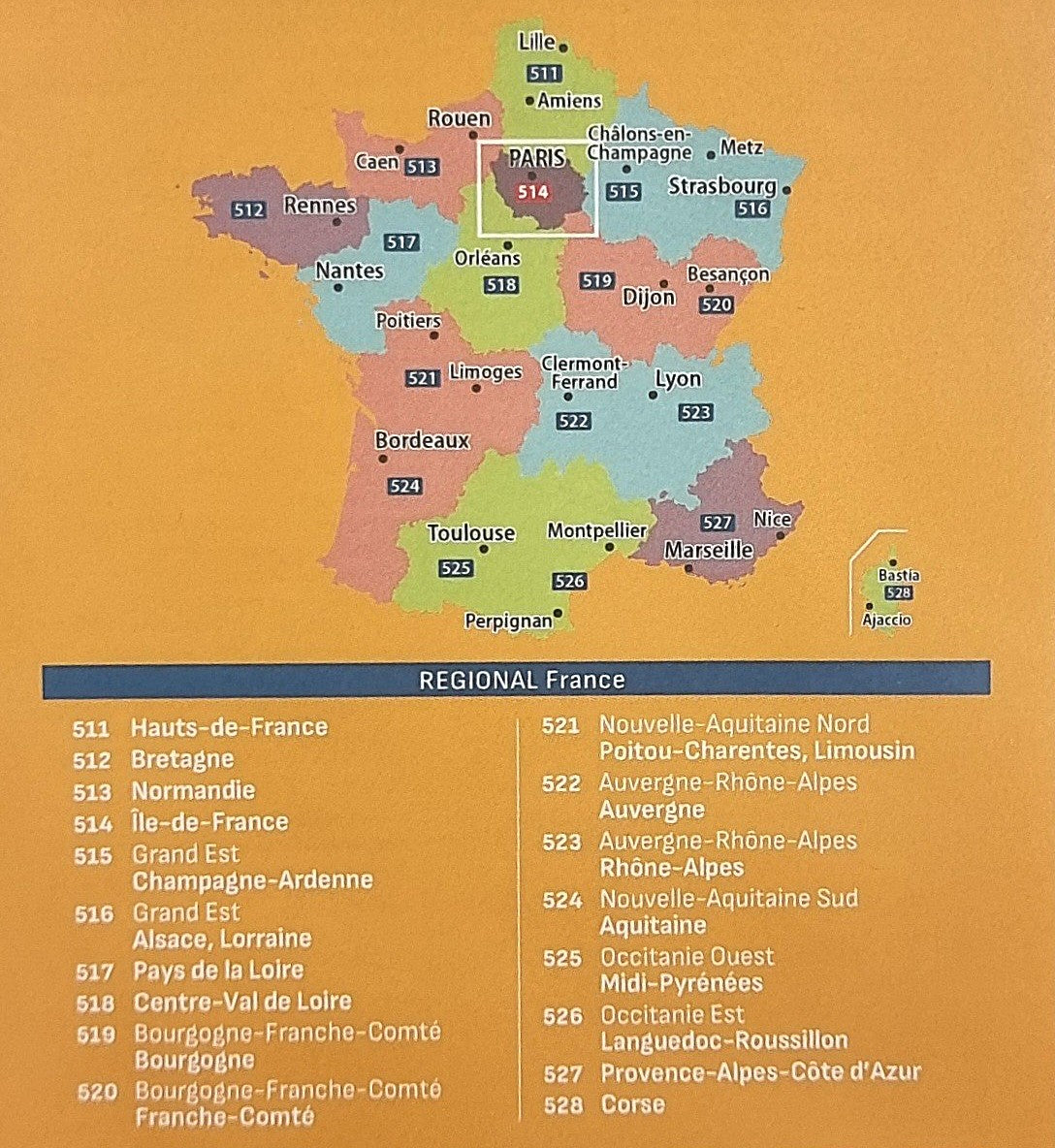 Frankreich 1:200.000 Michelin Regionalkarten - Ausgabe 2026