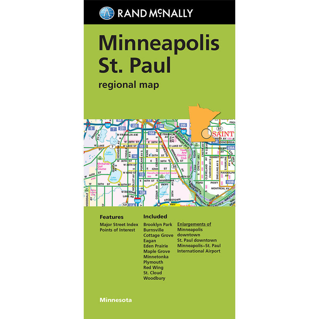 Minneapolis - St. Paul - Regionalkarte Rand McNally