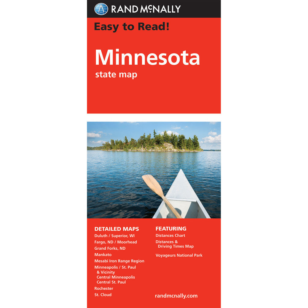Minnesota State Map - Straßenkarte Rand McNally