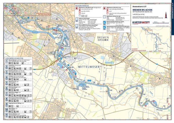 Mittellandkanal und Mittelweser - Binnenkartenatlas 6 - Kartenwerft