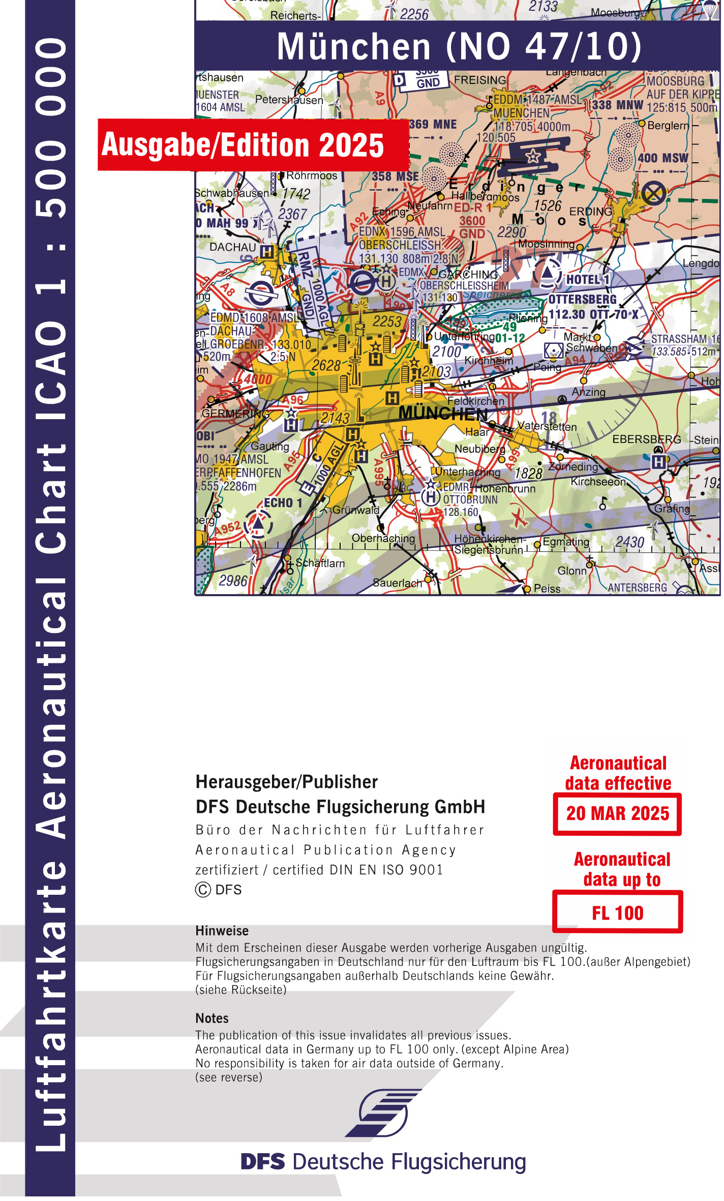 ICAO-Karte München 2025 (NO 47/10)