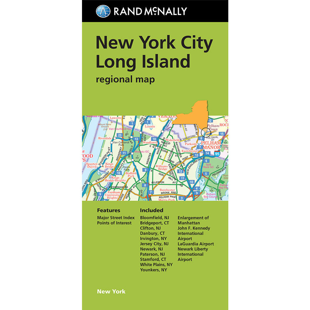 New York City - Long Island - Regionalkarte Rand McNally