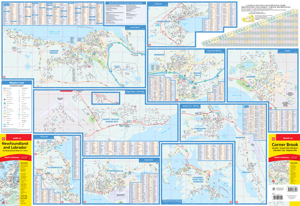 Newfoundland (1:984.500) Labrador (1:3.000.000) - Straßenkarte MapArt