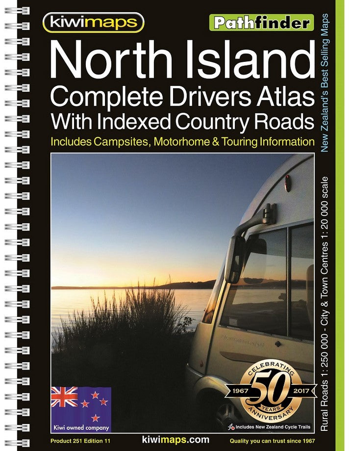 North Island New Zealand Road Atlas 1:250.000