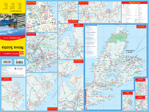 Nova Scotia 1:600.000 laminiert - Straßenkarte MapArt Fasttrack