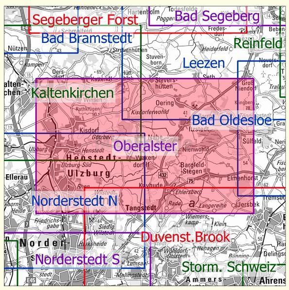 Oberalster - Henstedt-Ulzburg 1:25.000