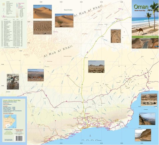 Dhofar Road Map - Oman Straßenkarte