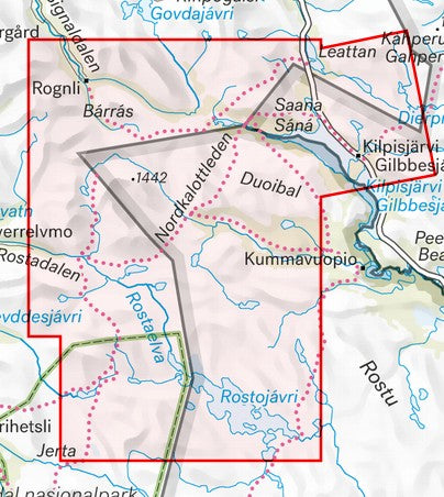 Pältsa Treriksröset Kilpisjärvi 1:50 000/1:25 000